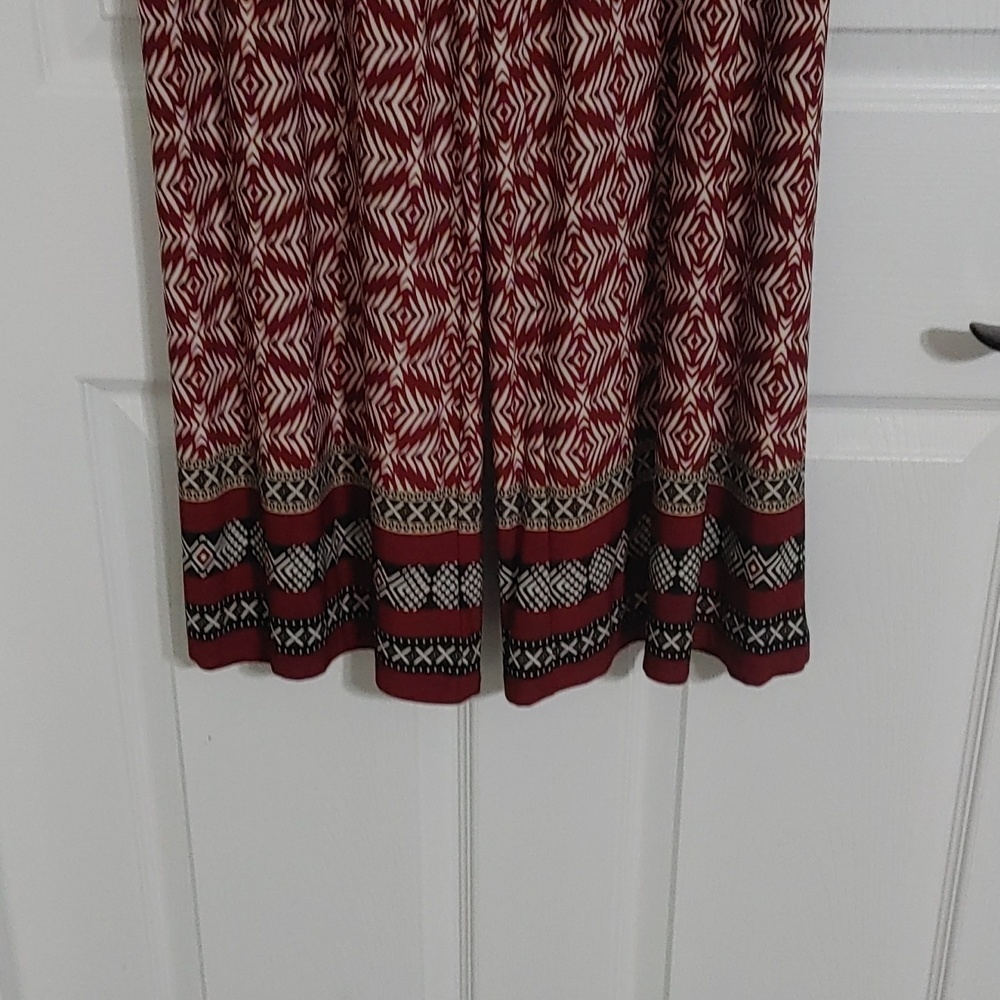 Plus Size High Waisted Palazzo Pants size 14/16W Burgundy Business Casual EUC - Picture 4 of 7